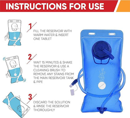 Hydration Backpack Cleaning Tablets - (36 Tablets) Great for Reservoir Pack or Hydration Bladder Kit