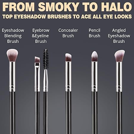 BEAKEY Makeup Brushes Set, Professional Foundation Eyeshadow Concealer Blush Powder Bronzer Applicator,