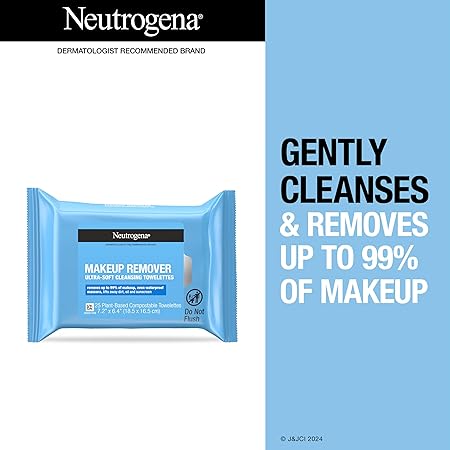 Neutrogena Makeup Remover Wipes Singles, Individually Wrapped Face Wipes