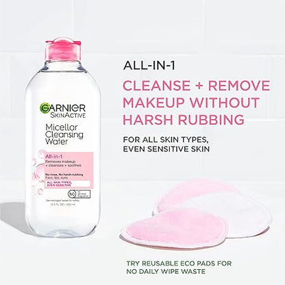Garnier Micellar Cleansing Water, All-in-1 Makeup Remover and Facial Cleanser