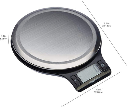Amazon Basics Digital Kitchen Scale with LCD Display, Batteries Included
