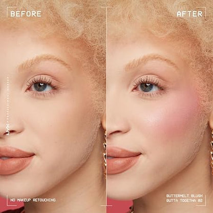 NYX PROFESSIONAL MAKEUP Buttermelt Powder Blush, Fade and Transfer-Resistant Blush