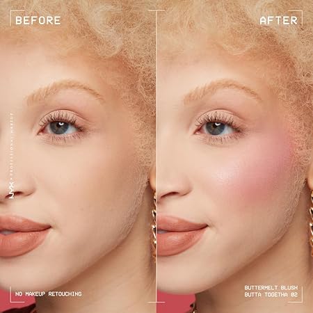 NYX PROFESSIONAL MAKEUP Buttermelt Powder Blush, Fade and Transfer-Resistant Blush