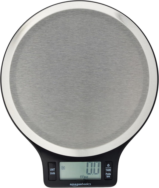 Amazon Basics Digital Kitchen Scale with LCD Display, Batteries Included
